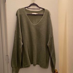 Sage green sweater from Loft